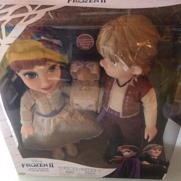 Frozen Doll Set Anna Kristoff 15" Proposal Ring Playset Gift Box Disney Toy New - Picture 2 of 4